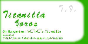 titanilla voros business card