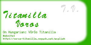 titanilla voros business card